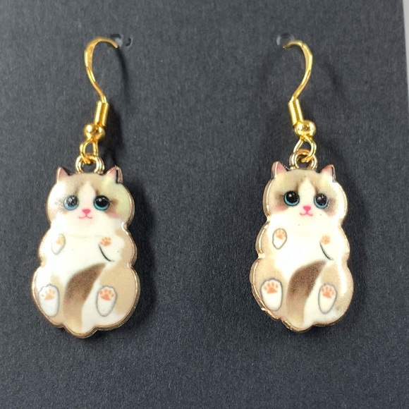 5/$25 Siamese Cat Earrings Dangle Drop Feline Pets - Picture 2 of 2
